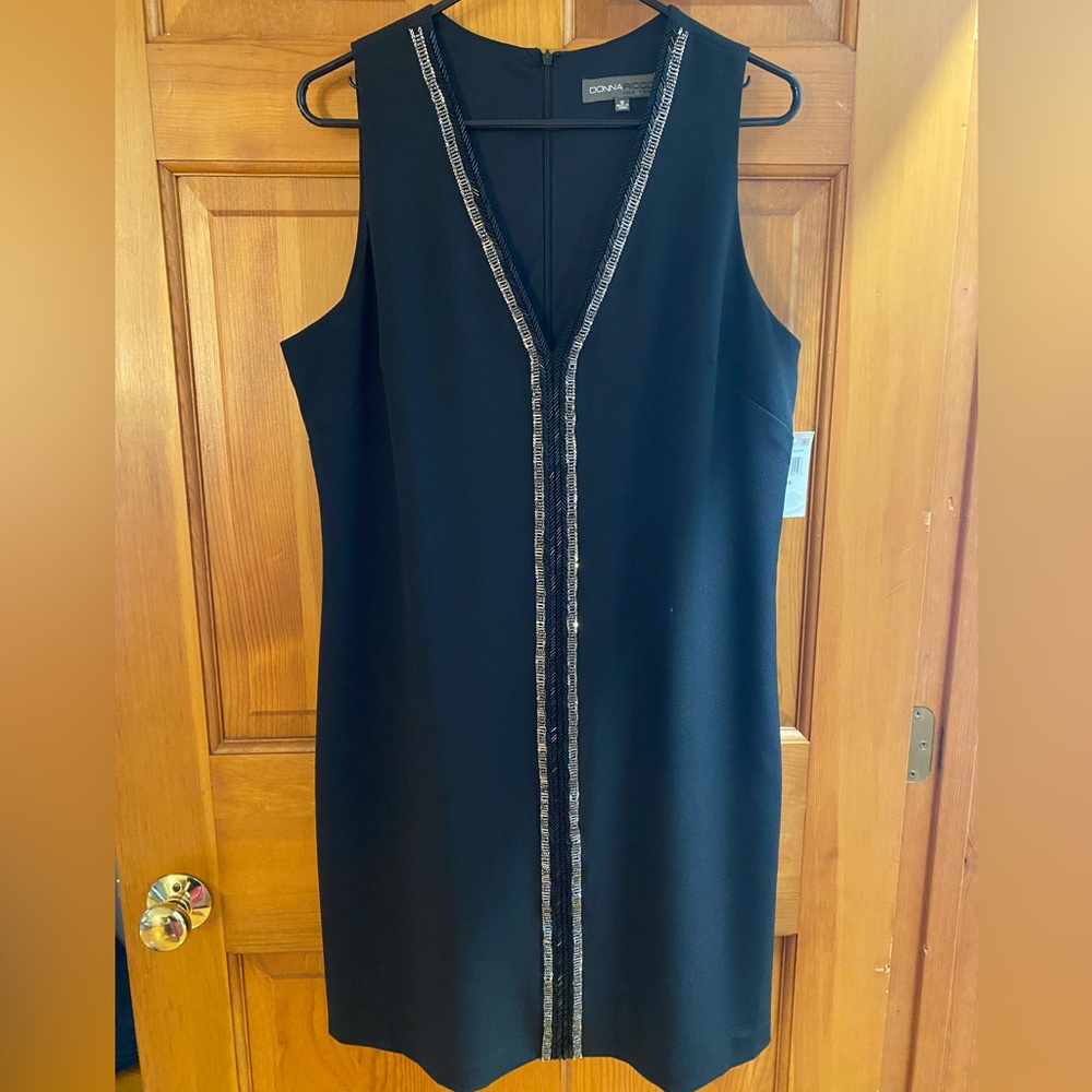 Black beaded detail dress